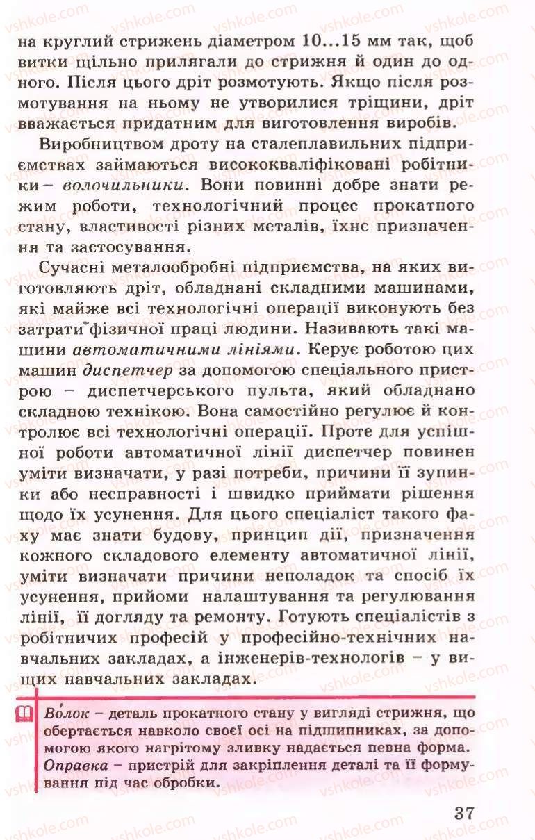 Страница 37 | Підручник Трудове навчання 6 клас Б.М.Терещук, В.І. Туташинський, В.К.Сидоренко 2006 Технічні види праці