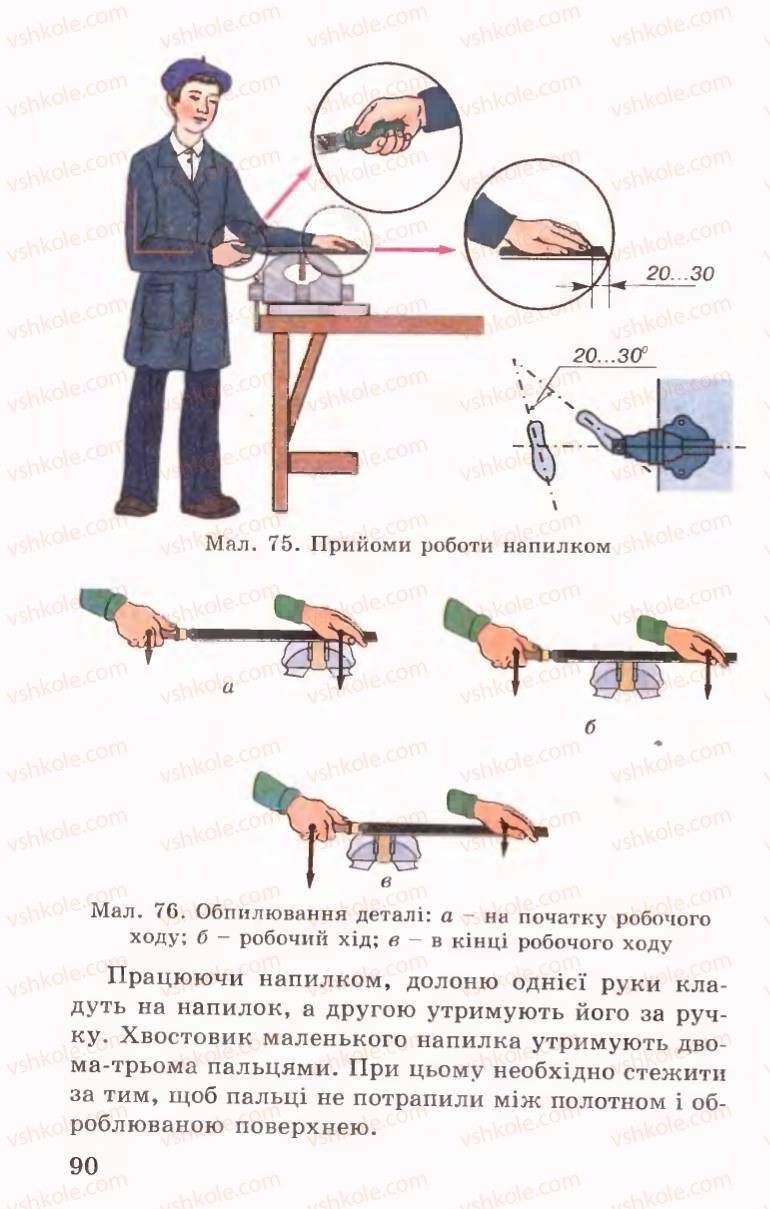 Страница 90 | Підручник Трудове навчання 6 клас Б.М.Терещук, В.І. Туташинський, В.К.Сидоренко 2006 Технічні види праці