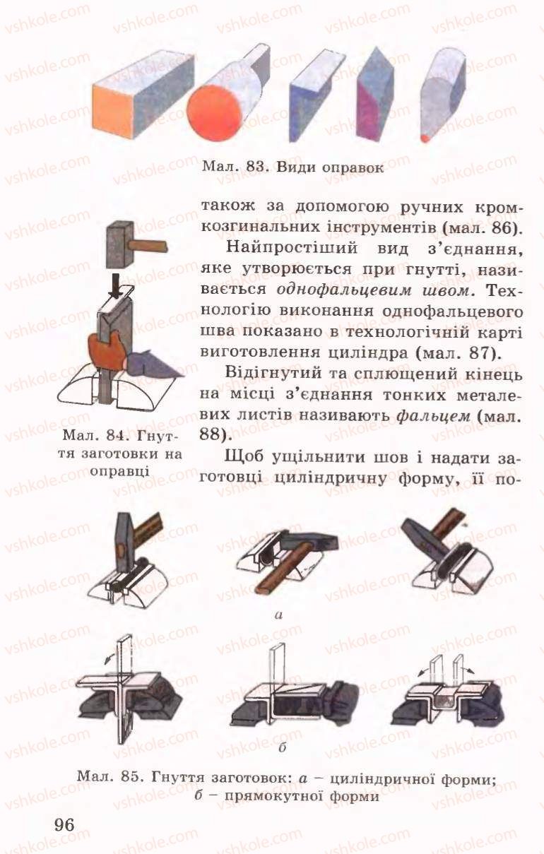 Страница 96 | Підручник Трудове навчання 6 клас Б.М.Терещук, В.І. Туташинський, В.К.Сидоренко 2006 Технічні види праці