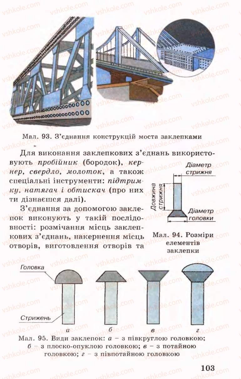 Страница 103 | Підручник Трудове навчання 6 клас Б.М.Терещук, В.І. Туташинський, В.К.Сидоренко 2006 Технічні види праці