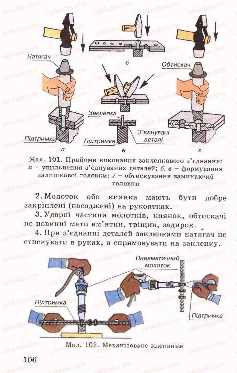 Страница 106 | Підручник Трудове навчання 6 клас Б.М.Терещук, В.І. Туташинський, В.К.Сидоренко 2006 Технічні види праці