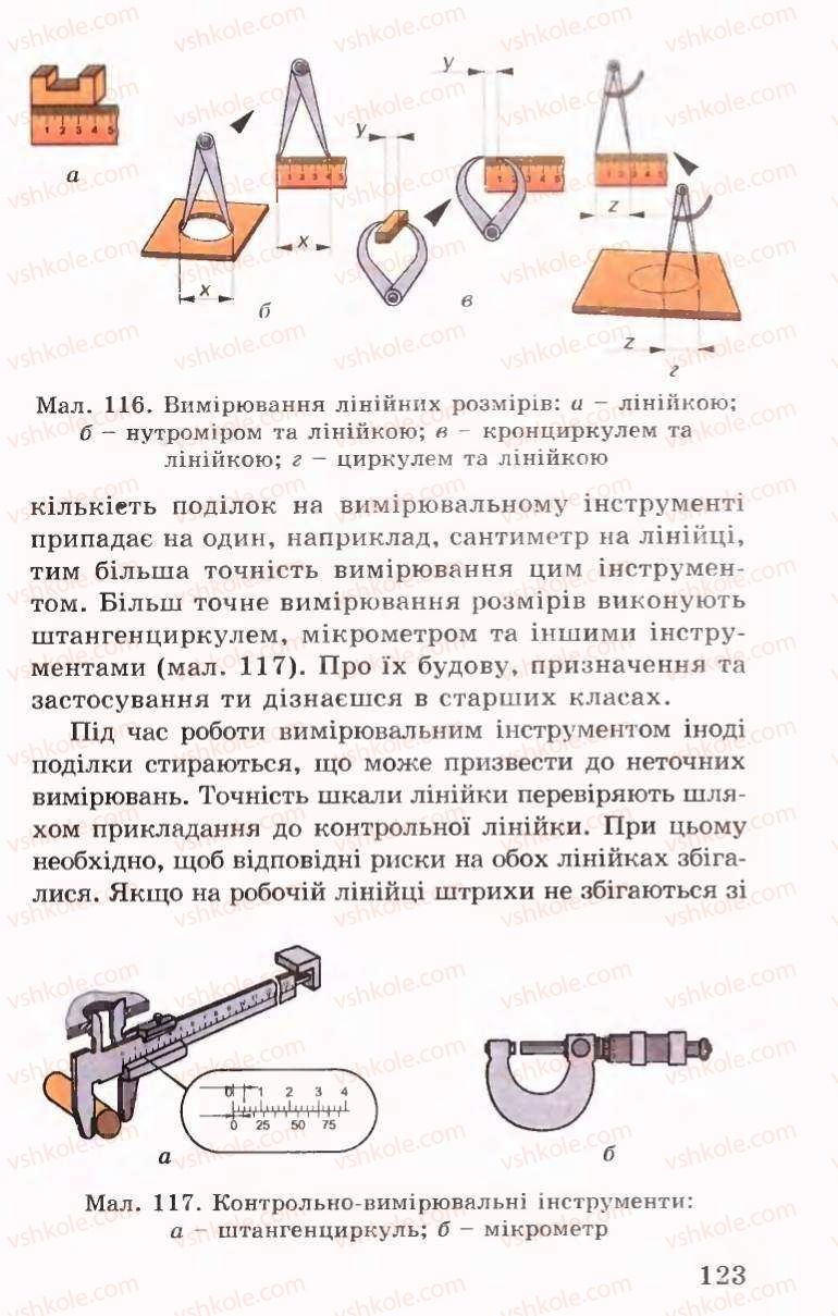 Страница 123 | Підручник Трудове навчання 6 клас Б.М.Терещук, В.І. Туташинський, В.К.Сидоренко 2006 Технічні види праці