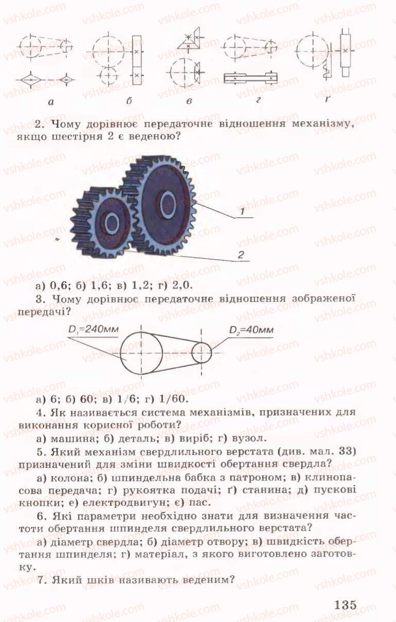 Страница 135 | Підручник Трудове навчання 6 клас Б.М.Терещук, В.І. Туташинський, В.К.Сидоренко 2006 Технічні види праці