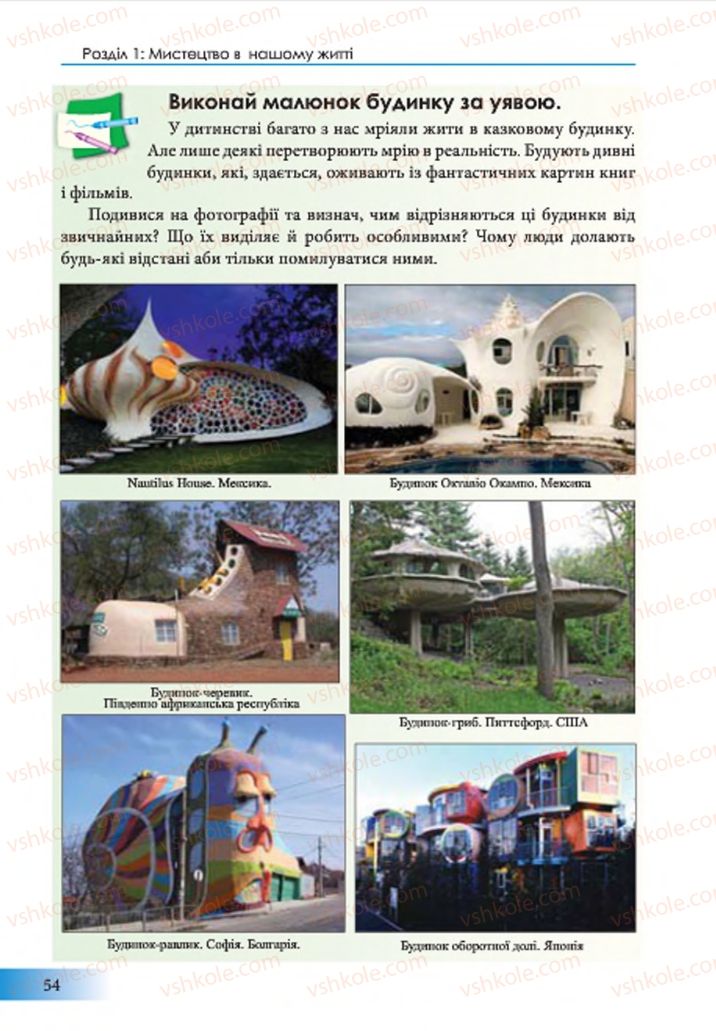 Страница 54 | Підручник Образотворче мистецтво 7 клас Т.Є. Рубля 2015