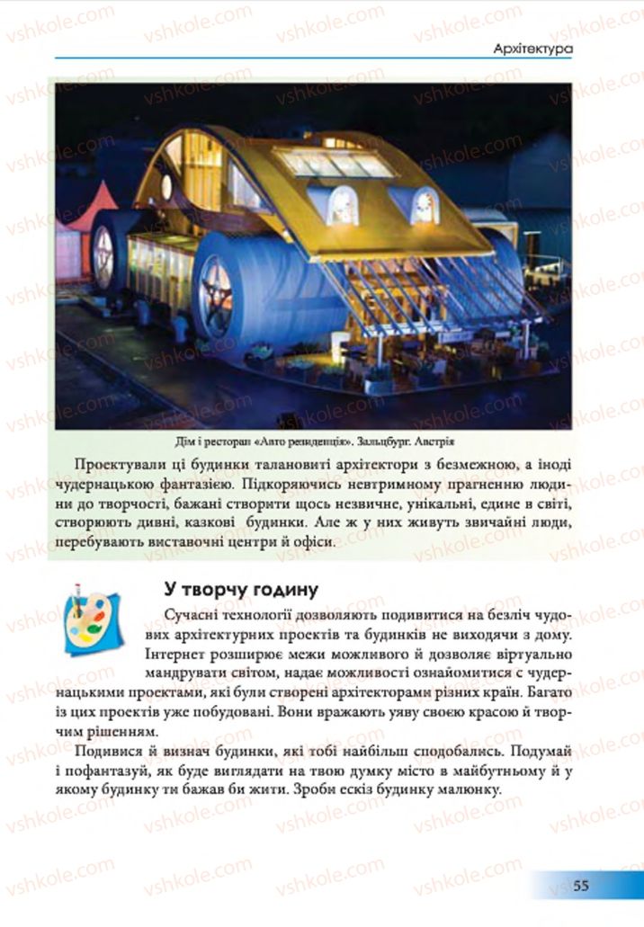 Страница 55 | Підручник Образотворче мистецтво 7 клас Т.Є. Рубля 2015