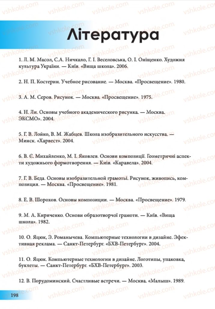 Страница 198 | Підручник Образотворче мистецтво 7 клас Т.Є. Рубля 2015