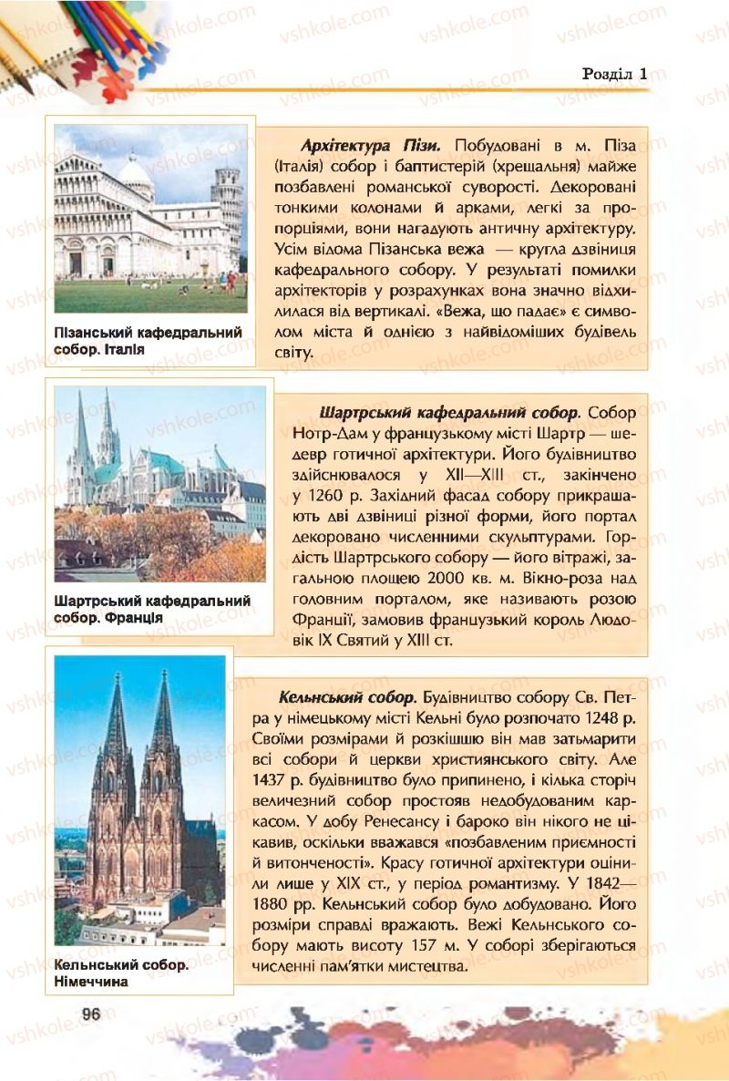 Страница 96 | Підручник Образотворче мистецтво 7 клас С.М. Железняк, О.В. Ламонова 2015