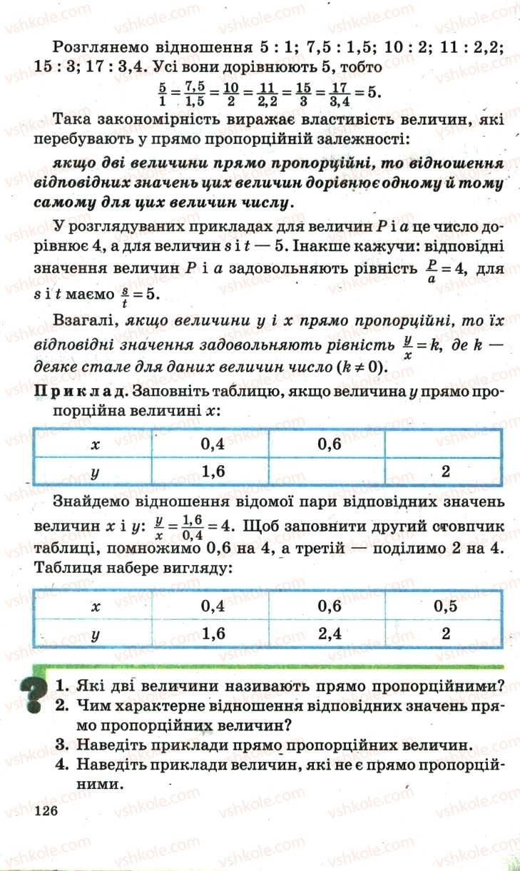 Страница 126 | Підручник Математика 6 клас А.Г. Мерзляк, В.Б. Полонський, М.С. Якір 2006