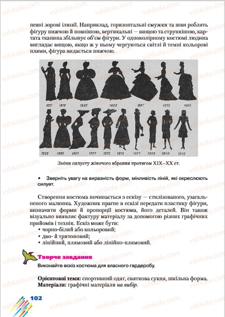 Страница 102 | Підручник Образотворче мистецтво 7 клас Л.В. Папіш, М.М. Шутка 2015