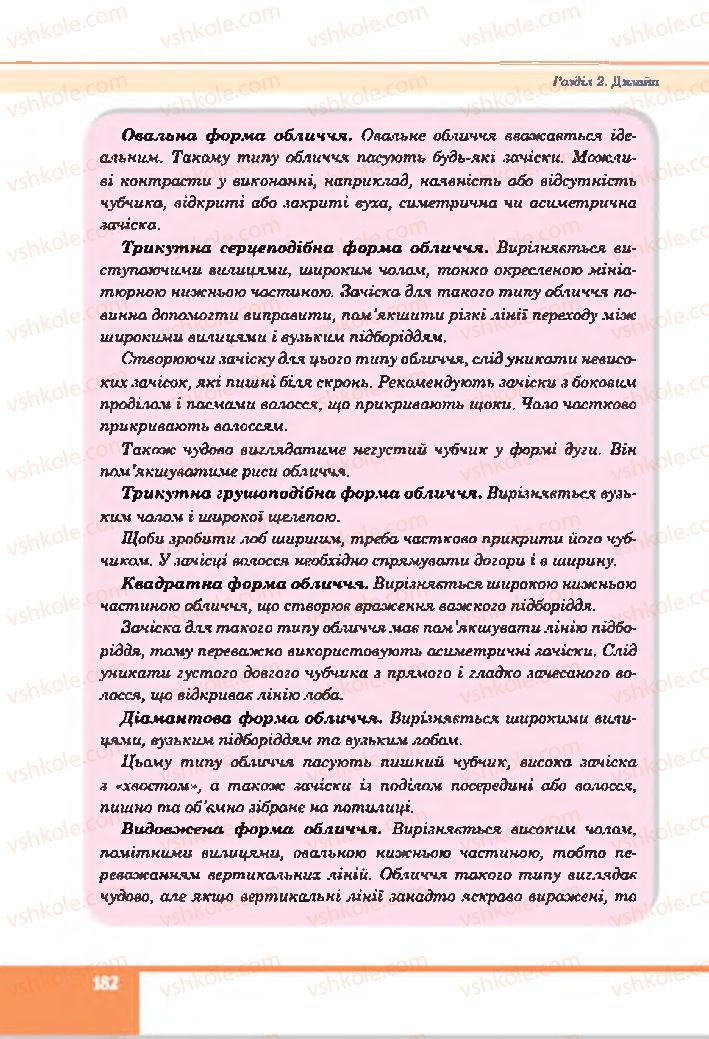 Страница 182 | Підручник Образотворче мистецтво 7 клас С.І. Федун, О.В. Чорний 2015