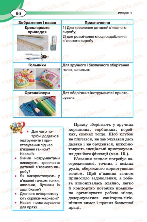 Страница 66 | Підручник Трудове навчання 7 клас Т.С. Мачача, В.П. Титаренко, Г.М. Гаврилюк 2015 Для дівчат