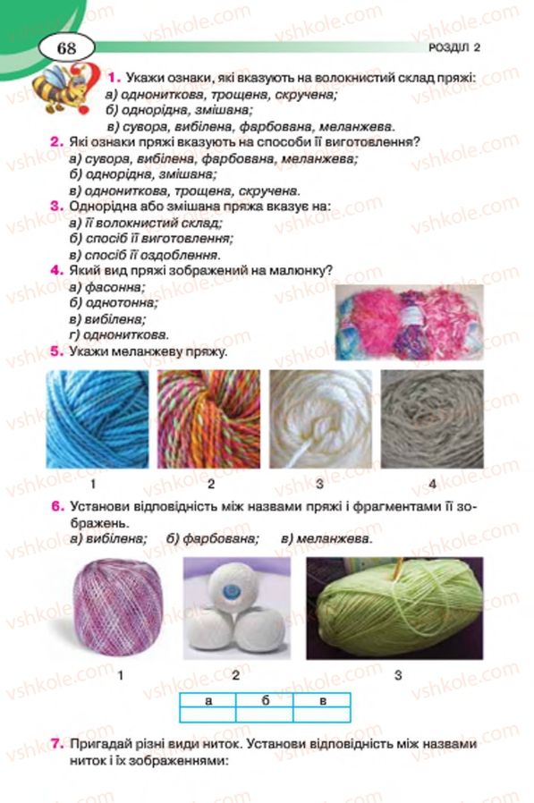 Страница 68 | Підручник Трудове навчання 7 клас Т.С. Мачача, В.П. Титаренко, Г.М. Гаврилюк 2015 Для дівчат