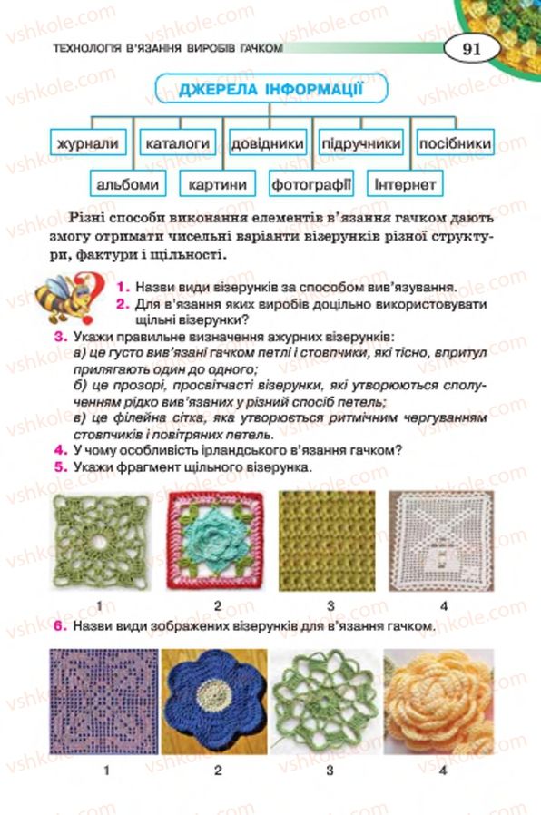 Страница 91 | Підручник Трудове навчання 7 клас Т.С. Мачача, В.П. Титаренко, Г.М. Гаврилюк 2015 Для дівчат