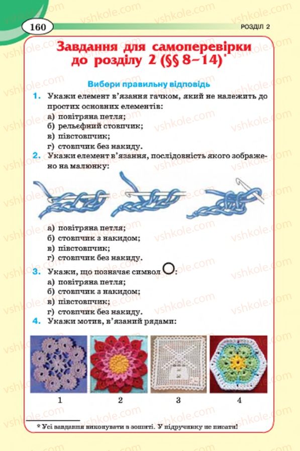 Страница 160 | Підручник Трудове навчання 7 клас Т.С. Мачача, В.П. Титаренко, Г.М. Гаврилюк 2015 Для дівчат