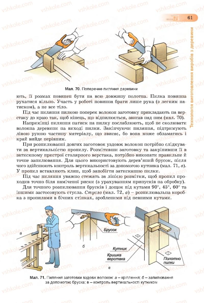 Страница 61 | Підручник Трудове навчання 7 клас Б.М. Терещук, С.М. Дятленко, В.М. Гащак 2015 Для хлопців