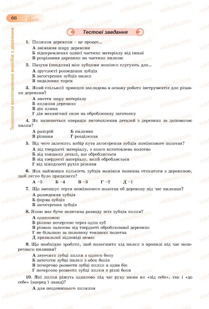 Страница 66 | Підручник Трудове навчання 7 клас Б.М. Терещук, С.М. Дятленко, В.М. Гащак 2015 Для хлопців