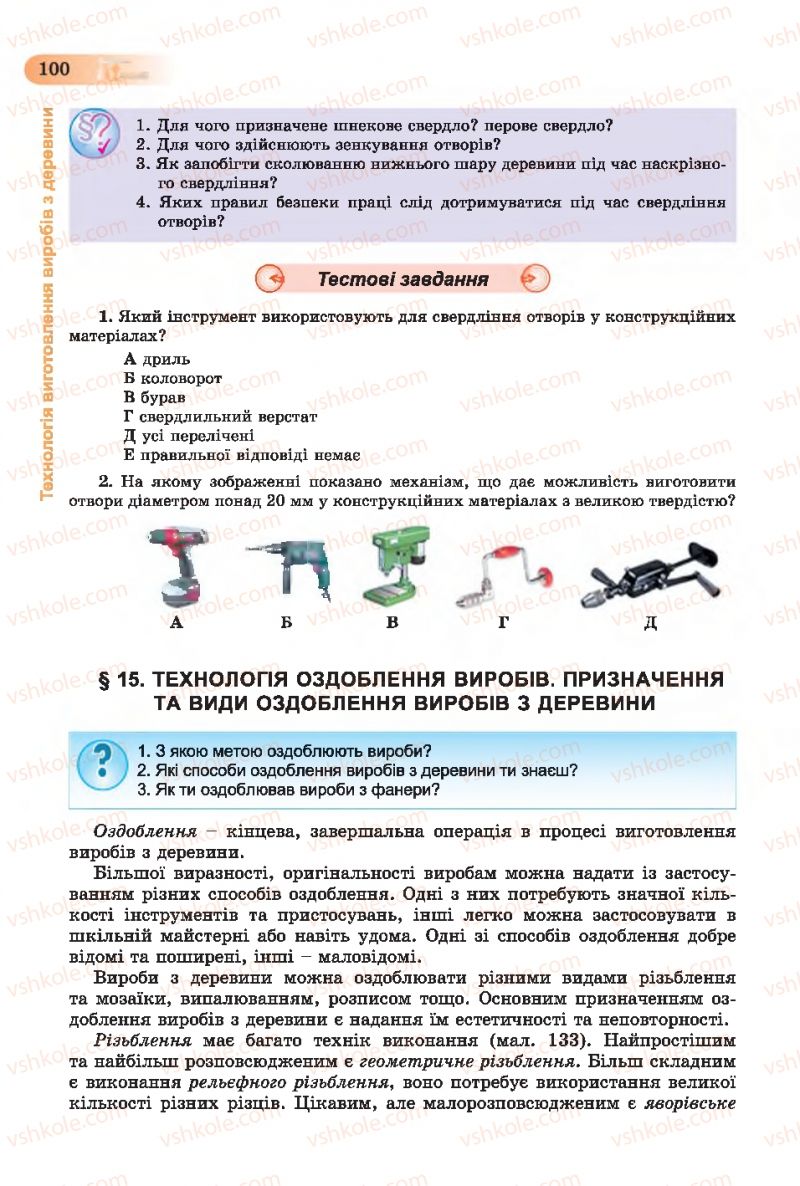 Страница 100 | Підручник Трудове навчання 7 клас Б.М. Терещук, С.М. Дятленко, В.М. Гащак 2015 Для хлопців