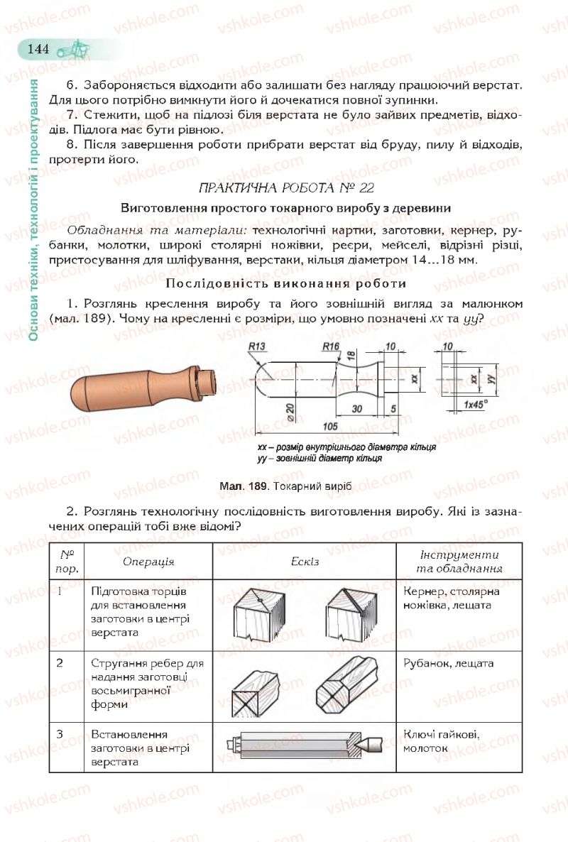 Страница 144 | Підручник Трудове навчання 7 клас Б.М. Терещук, С.М. Дятленко, В.М. Гащак 2015 Для хлопців