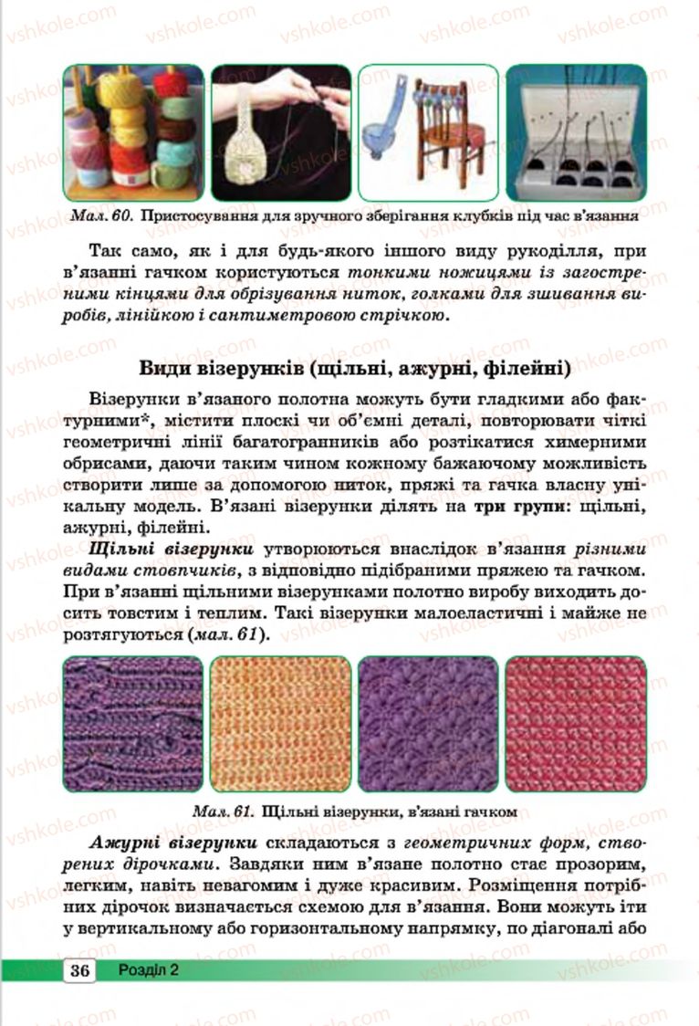 Страница 36 | Підручник Трудове навчання 7 клас І.Ю. Ходзицька, О.І. Безносюк, О.В. Горобець 2015 Для дівчат