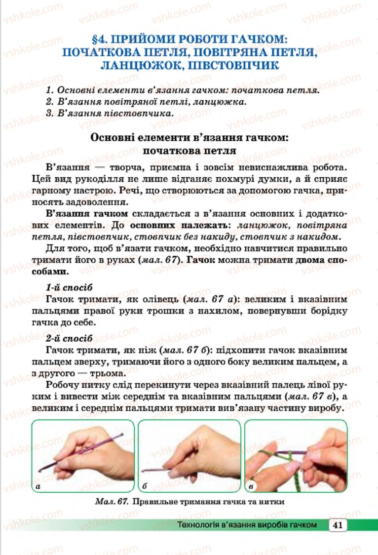 Страница 41 | Підручник Трудове навчання 7 клас І.Ю. Ходзицька, О.І. Безносюк, О.В. Горобець 2015 Для дівчат