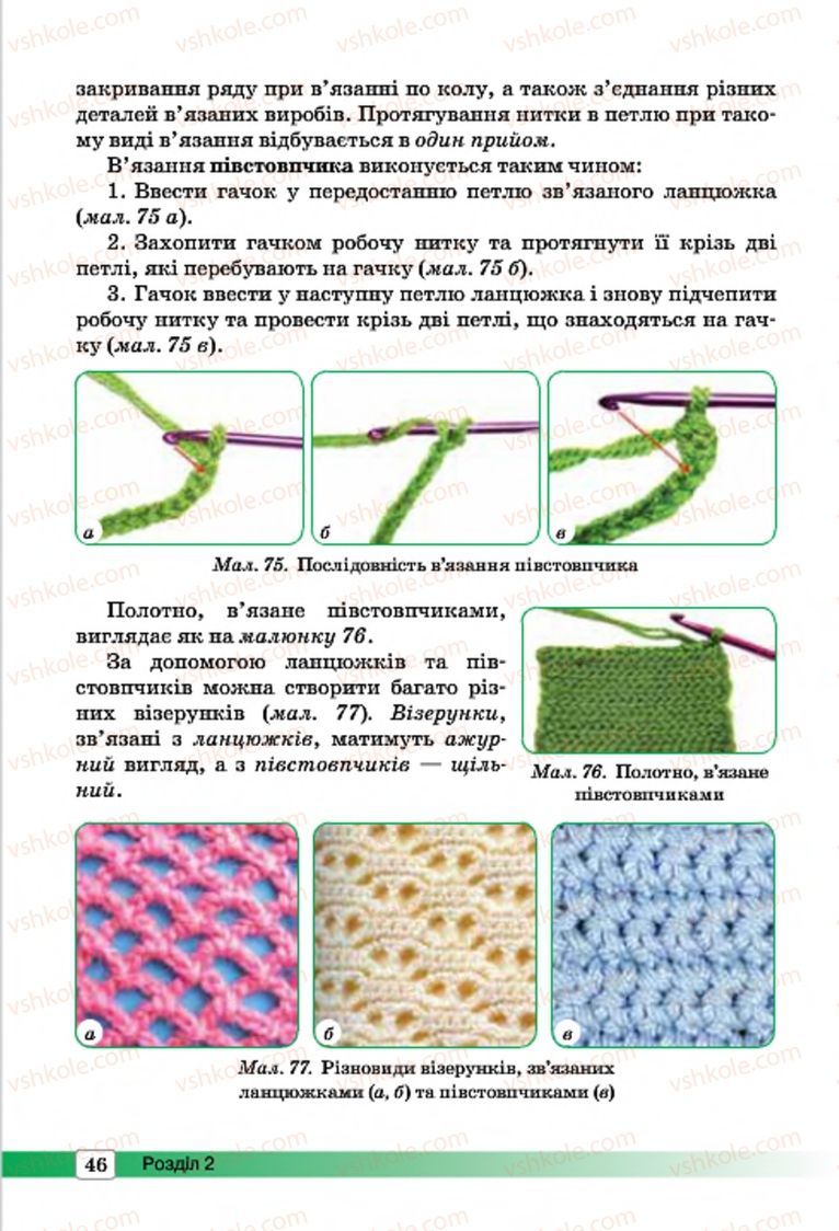 Страница 46 | Підручник Трудове навчання 7 клас І.Ю. Ходзицька, О.І. Безносюк, О.В. Горобець 2015 Для дівчат