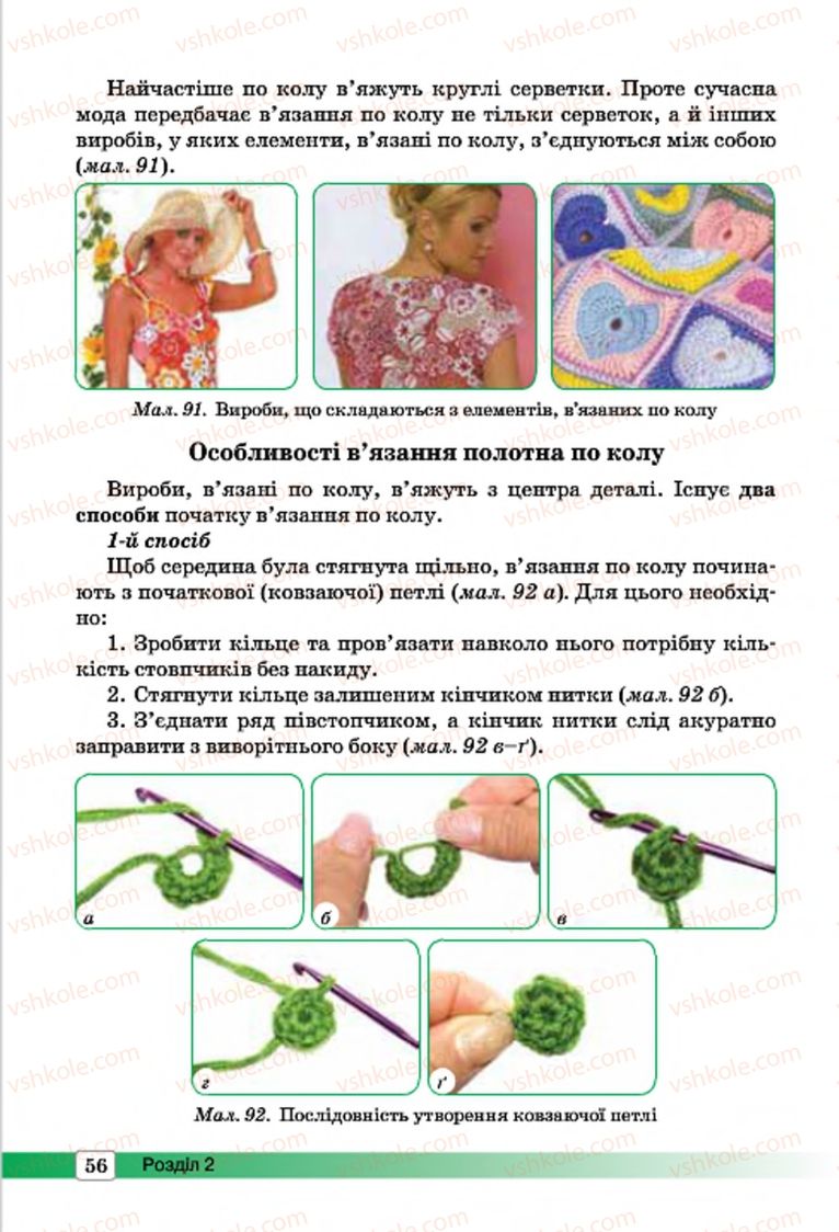Страница 56 | Підручник Трудове навчання 7 клас І.Ю. Ходзицька, О.І. Безносюк, О.В. Горобець 2015 Для дівчат