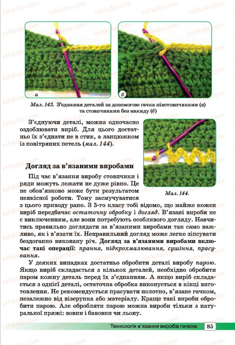 Страница 85 | Підручник Трудове навчання 7 клас І.Ю. Ходзицька, О.І. Безносюк, О.В. Горобець 2015 Для дівчат