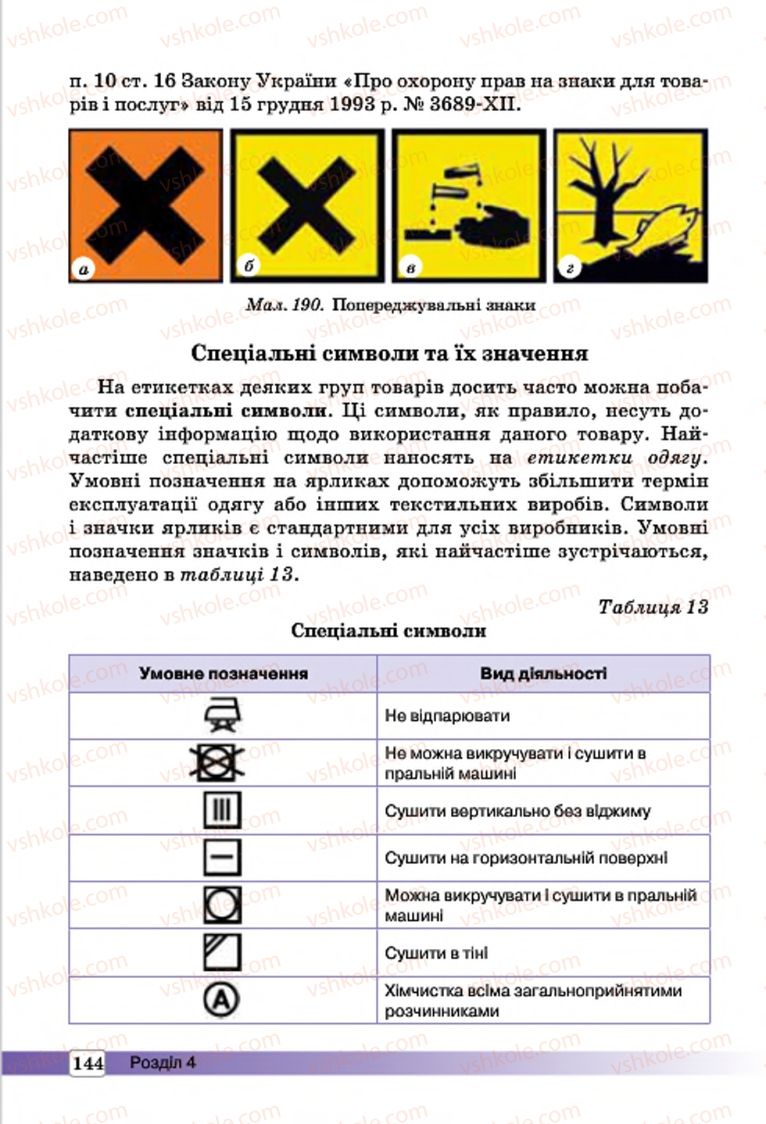 Страница 144 | Підручник Трудове навчання 7 клас І.Ю. Ходзицька, О.І. Безносюк, О.В. Горобець 2015 Для дівчат