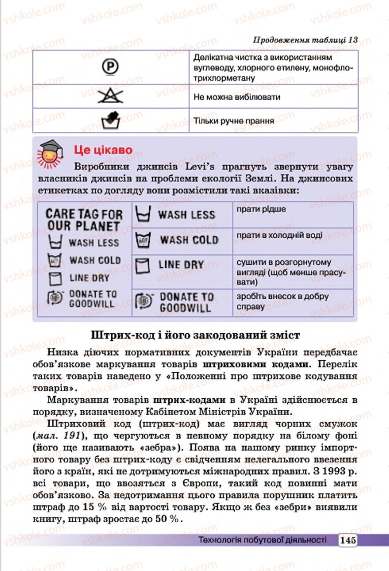 Страница 145 | Підручник Трудове навчання 7 клас І.Ю. Ходзицька, О.І. Безносюк, О.В. Горобець 2015 Для дівчат