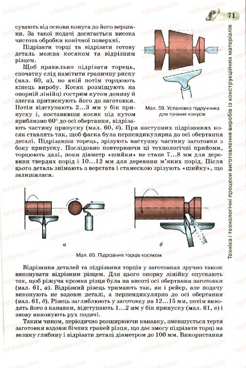 Страница 71 | Підручник Трудове навчання 7 клас Б.М. Терещук, В.І. Туташинський, В.К. Загорний 2007 Технічні види праці