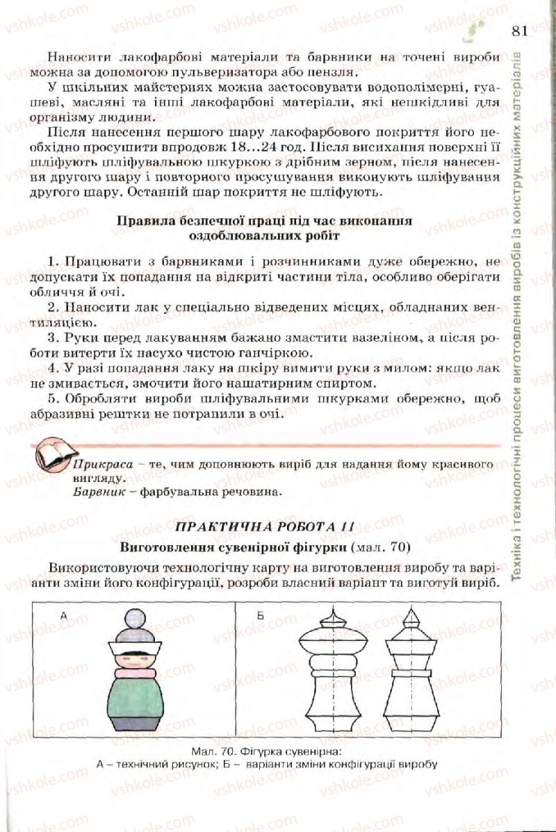 Страница 81 | Підручник Трудове навчання 7 клас Б.М. Терещук, В.І. Туташинський, В.К. Загорний 2007 Технічні види праці