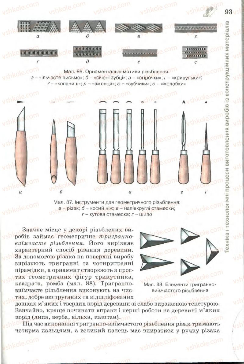 Страница 93 | Підручник Трудове навчання 7 клас Б.М. Терещук, В.І. Туташинський, В.К. Загорний 2007 Технічні види праці