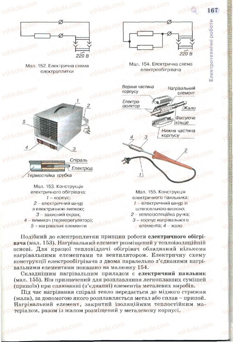 Страница 167 | Підручник Трудове навчання 7 клас Б.М. Терещук, В.І. Туташинський, В.К. Загорний 2007 Технічні види праці
