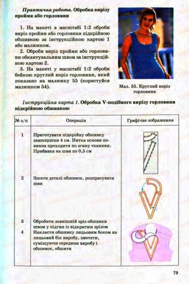 Страница 79 | Підручник Трудове навчання 8 клас Т.С. Мачача, Л.I. Денисенко, О.П. Гнеденко 2008 Обслуговуючі види праці