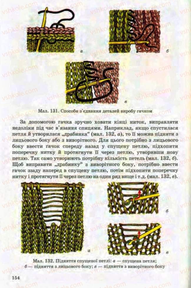 Страница 154 | Підручник Трудове навчання 8 клас Т.С. Мачача, Л.I. Денисенко, О.П. Гнеденко 2008 Обслуговуючі види праці