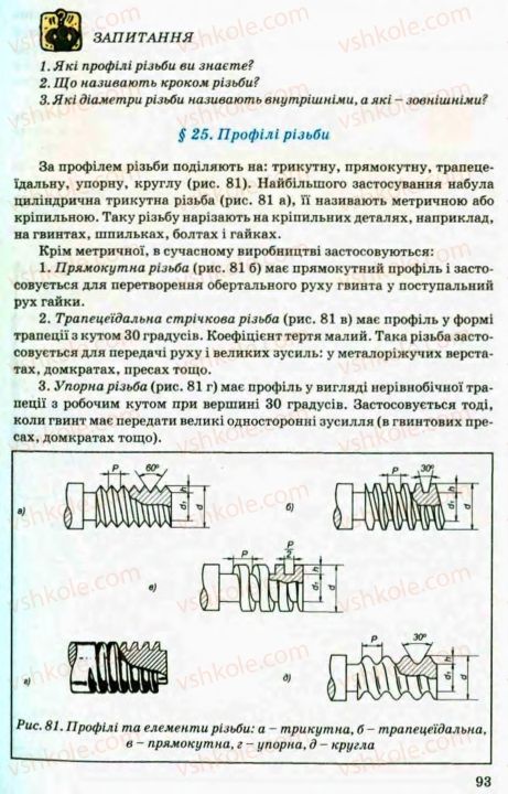 Страница 93 | Підручник Трудове навчання 8 клас В.М. Мадзігон, Г.А. Кондратюк, Г.Є. Левченко 2008 Технічні види праці