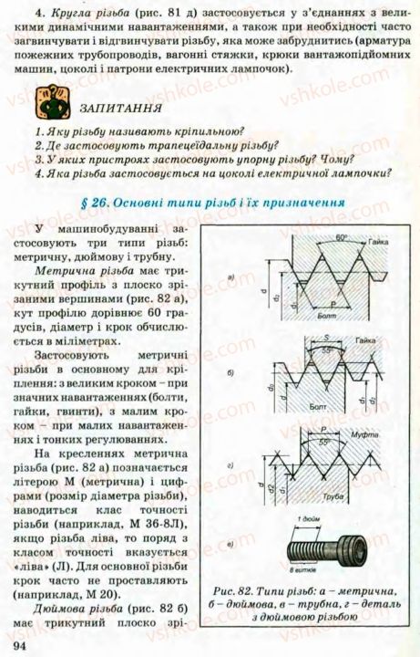 Страница 94 | Підручник Трудове навчання 8 клас В.М. Мадзігон, Г.А. Кондратюк, Г.Є. Левченко 2008 Технічні види праці