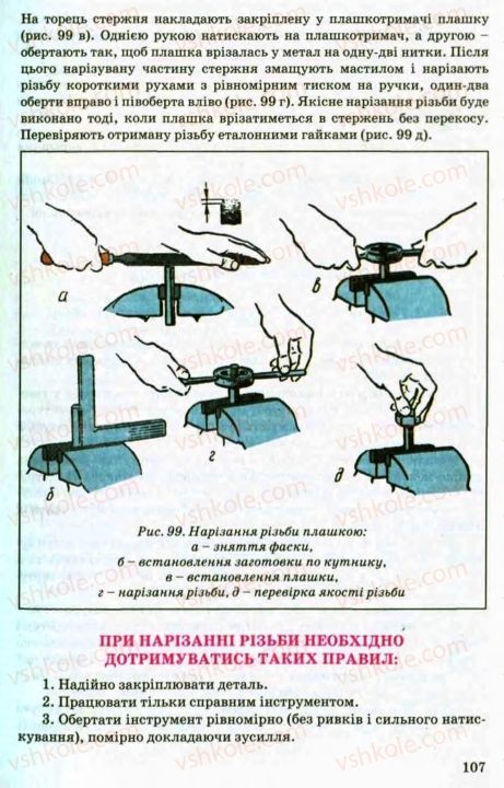 Страница 107 | Підручник Трудове навчання 8 клас В.М. Мадзігон, Г.А. Кондратюк, Г.Є. Левченко 2008 Технічні види праці