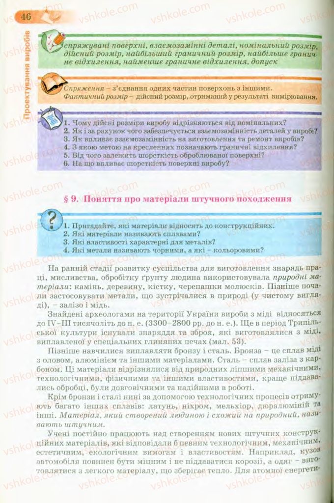 Страница 46 | Підручник Трудове навчання 8 клас Б.М. Терещук, В.І. Туташинський, В.К. Загорний 2008 Технічні види праці