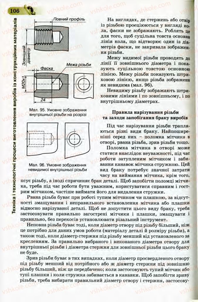 Страница 106 | Підручник Трудове навчання 8 клас Б.М. Терещук, В.І. Туташинський, В.К. Загорний 2008 Технічні види праці