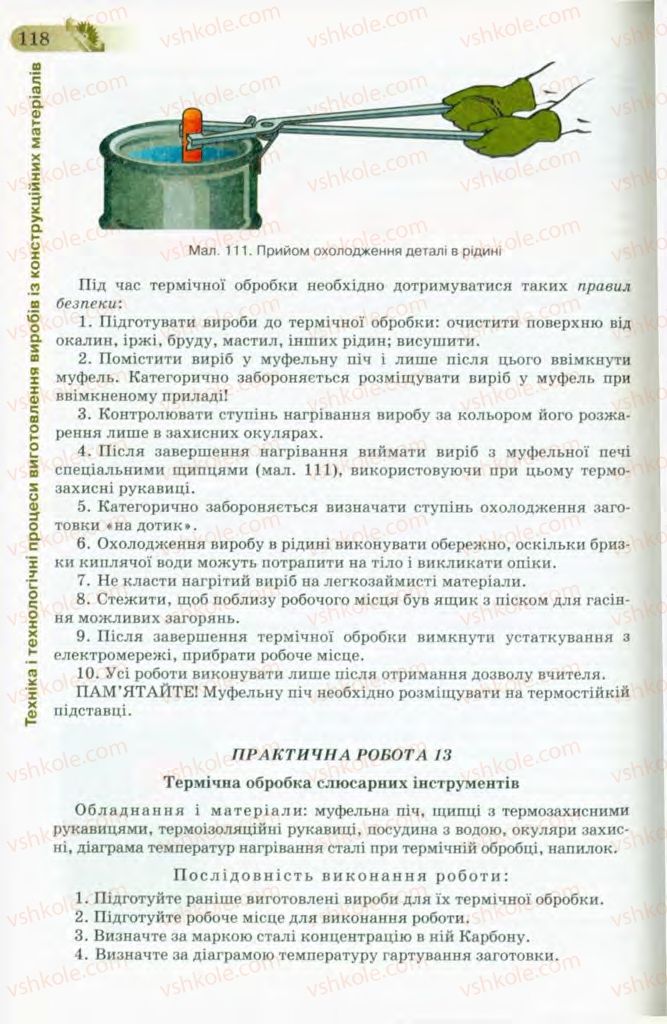 Страница 118 | Підручник Трудове навчання 8 клас Б.М. Терещук, В.І. Туташинський, В.К. Загорний 2008 Технічні види праці