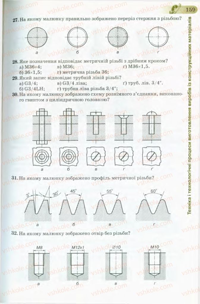 Страница 159 | Підручник Трудове навчання 8 клас Б.М. Терещук, В.І. Туташинський, В.К. Загорний 2008 Технічні види праці