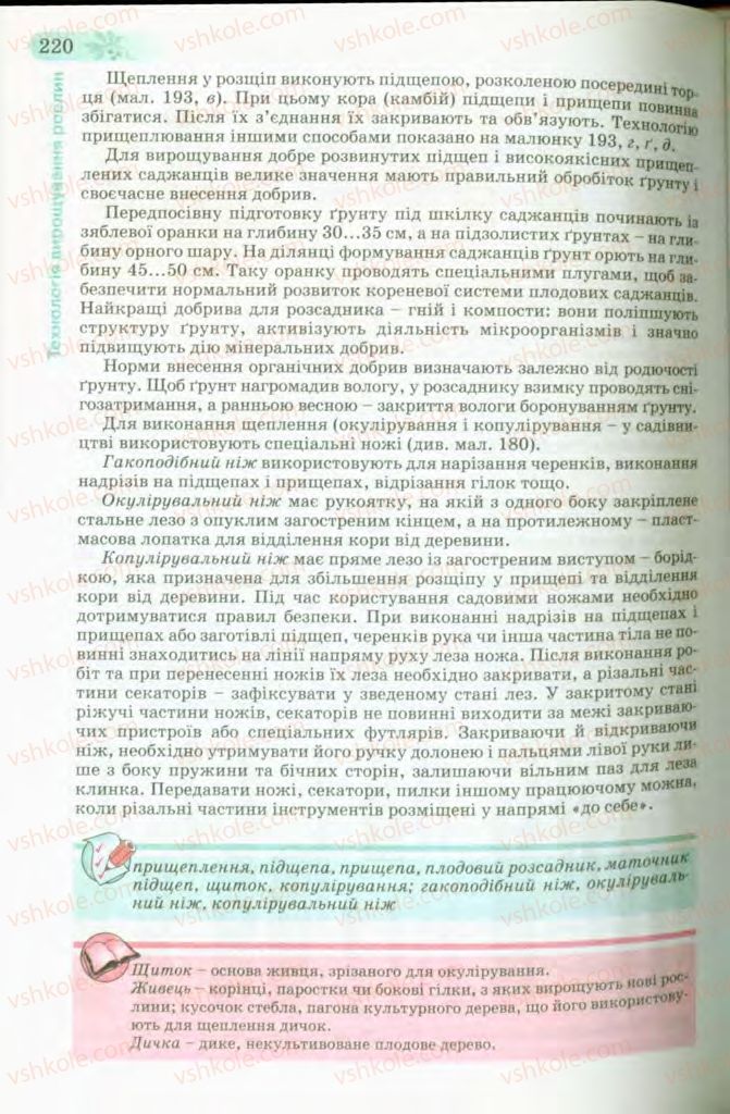 Страница 220 | Підручник Трудове навчання 8 клас Б.М. Терещук, В.І. Туташинський, В.К. Загорний 2008 Технічні види праці