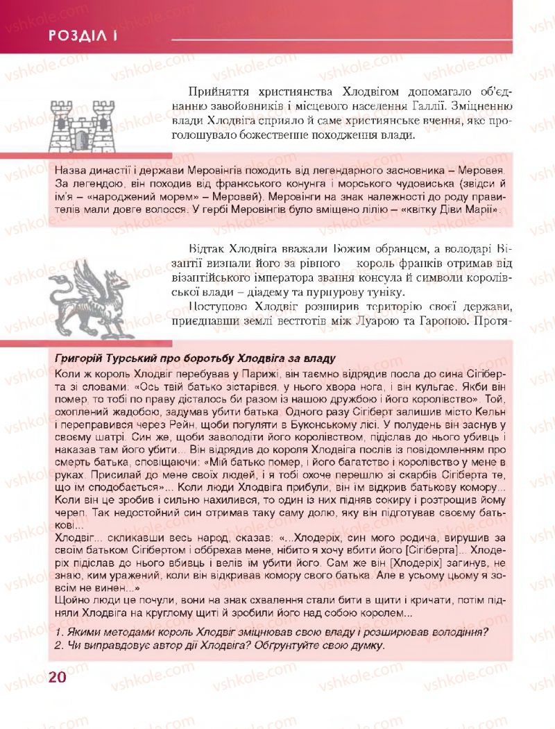 Страница 20 | Підручник Всесвітня історія 7 клас О.І. Бонь, О.Л. Іванюк 2015