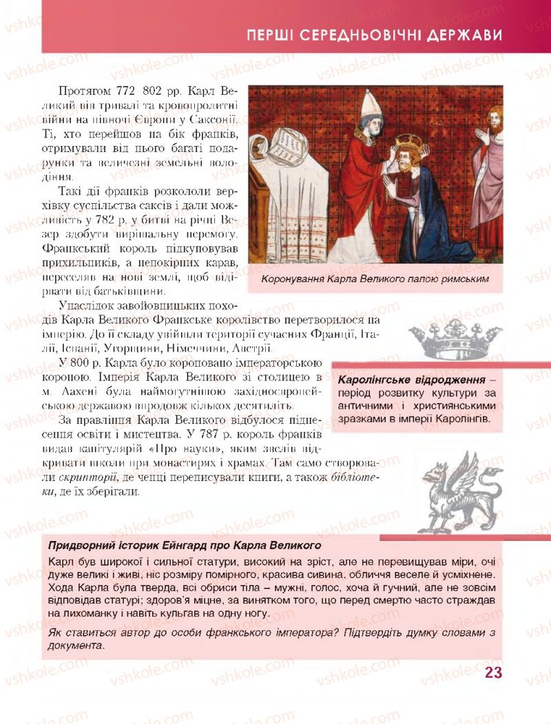 Страница 23 | Підручник Всесвітня історія 7 клас О.І. Бонь, О.Л. Іванюк 2015