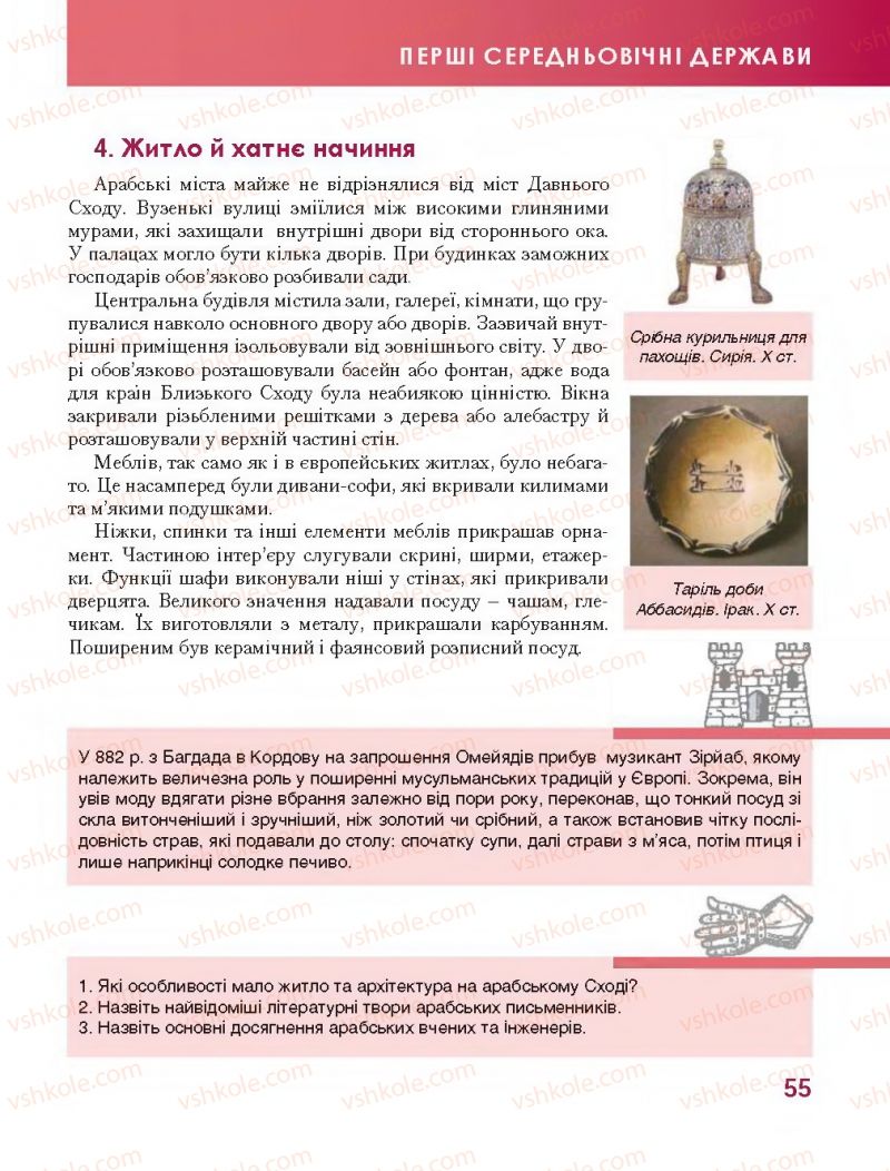 Страница 55 | Підручник Всесвітня історія 7 клас О.І. Бонь, О.Л. Іванюк 2015