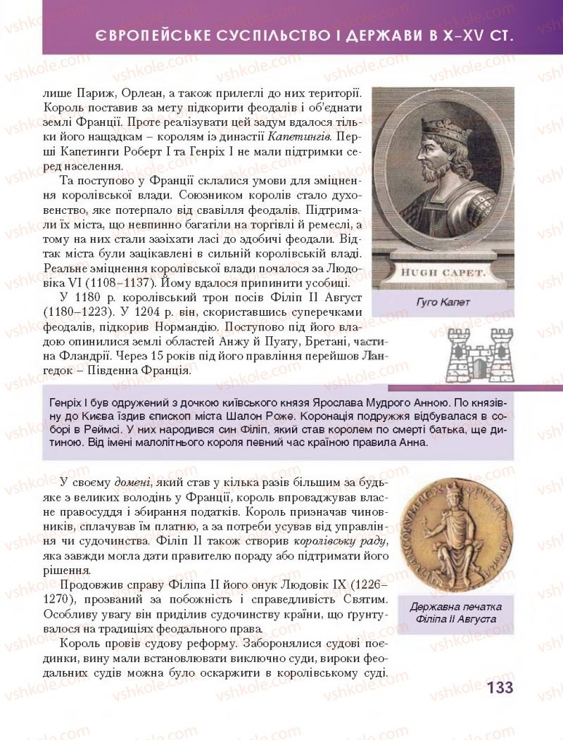 Страница 133 | Підручник Всесвітня історія 7 клас О.І. Бонь, О.Л. Іванюк 2015