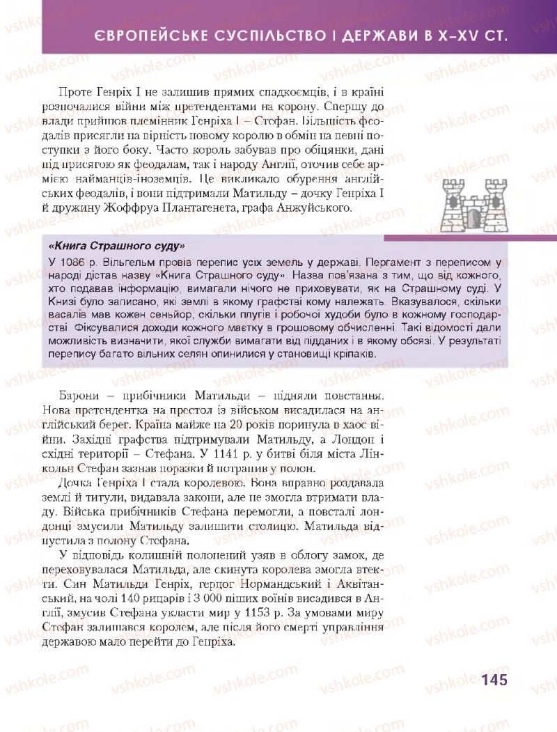Страница 145 | Підручник Всесвітня історія 7 клас О.І. Бонь, О.Л. Іванюк 2015