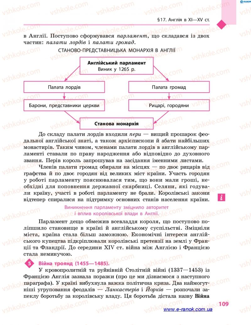 Страница 109 | Підручник Всесвітня історія 7 клас С.В. Д’ячков 2015