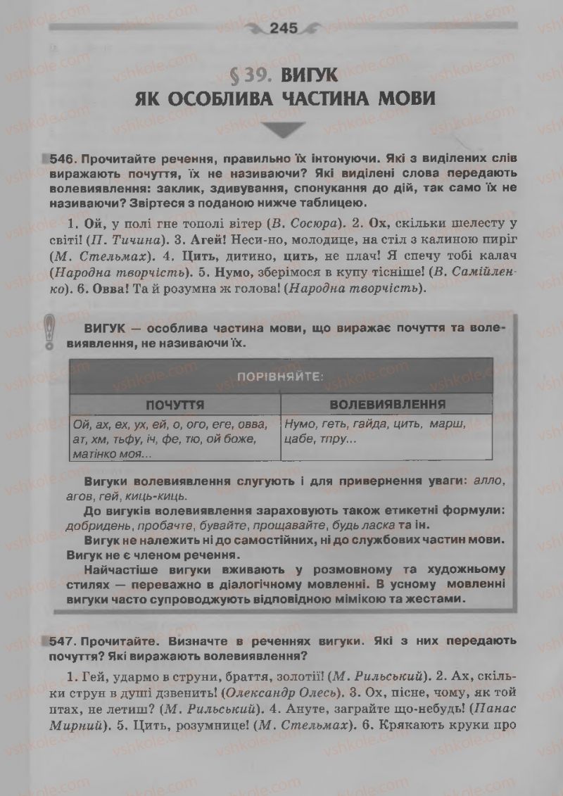 Страница 245 | Підручник Українська мова 7 клас О.П. Глазова 2015